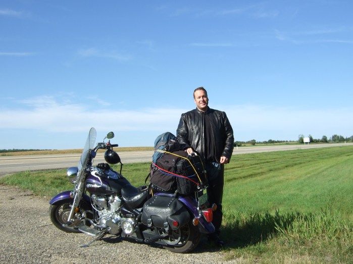 Stopping for a break just west of Entwistle on the Yellowhead