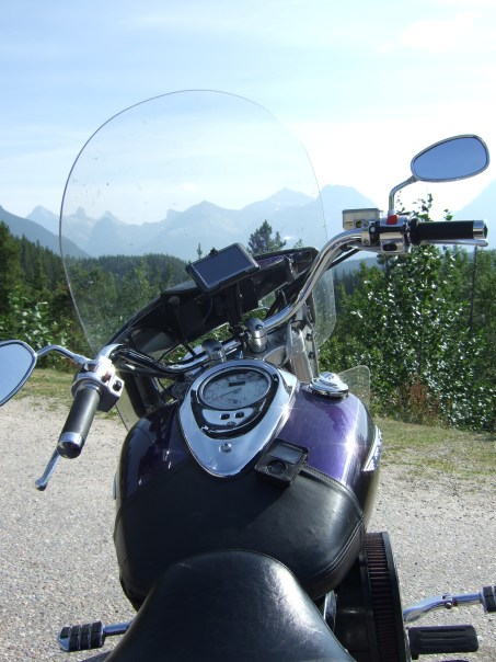 A little shot of the new GPS on Silver...overlooking the Athabasca Pass south of Jasper