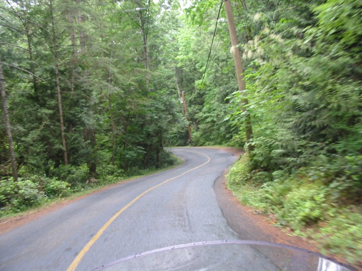one of the tight little roads in cottage country north of Victoria