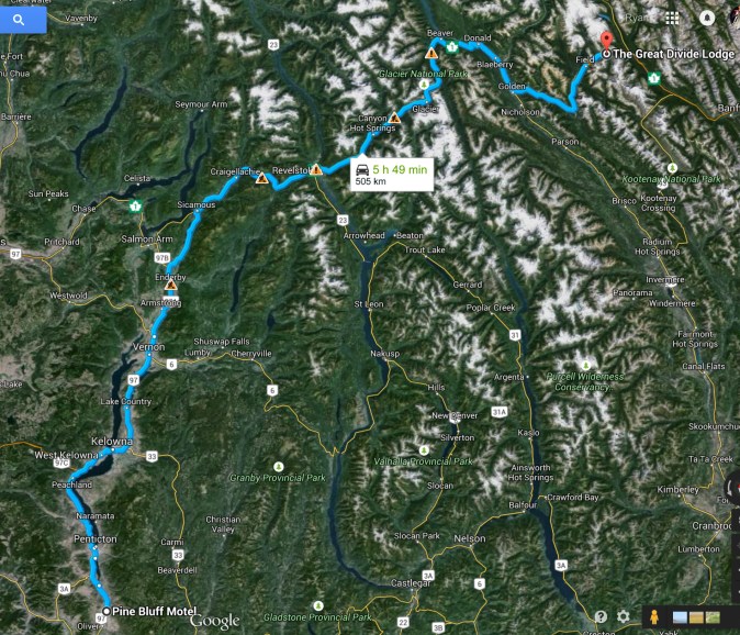 The route for Day 20: Cloudburst