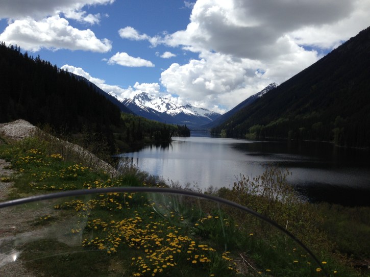 I turned around on the Lillooet- Pemberton highway to take this picture facing west.