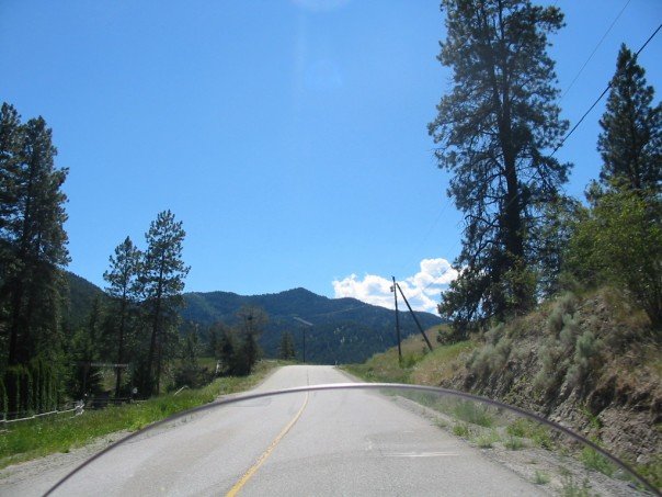 Heading down the Green Mountain Road