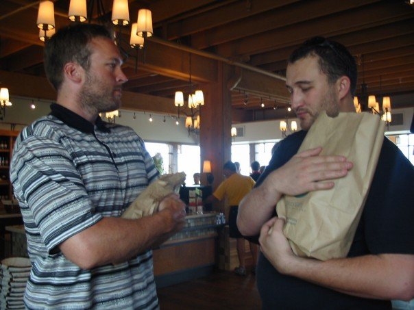 Scott and I with our purchases at Quail's Gate