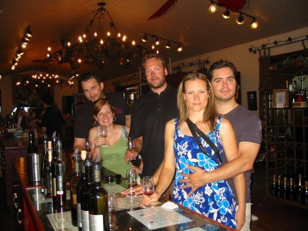 The gang inside the tasting room at Summerhill