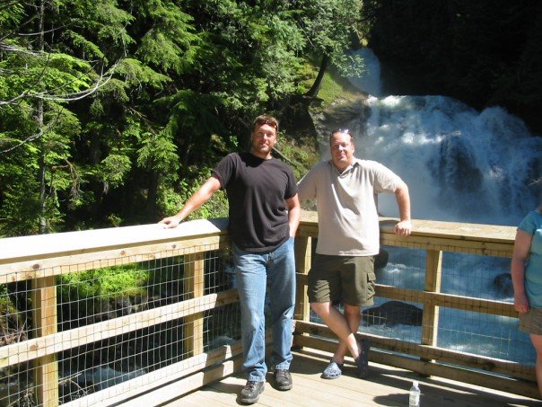 At a waterfall with my brother Sean