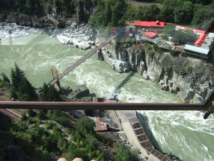 The view from the airfram as it descended down to Hell's Gate Canyon