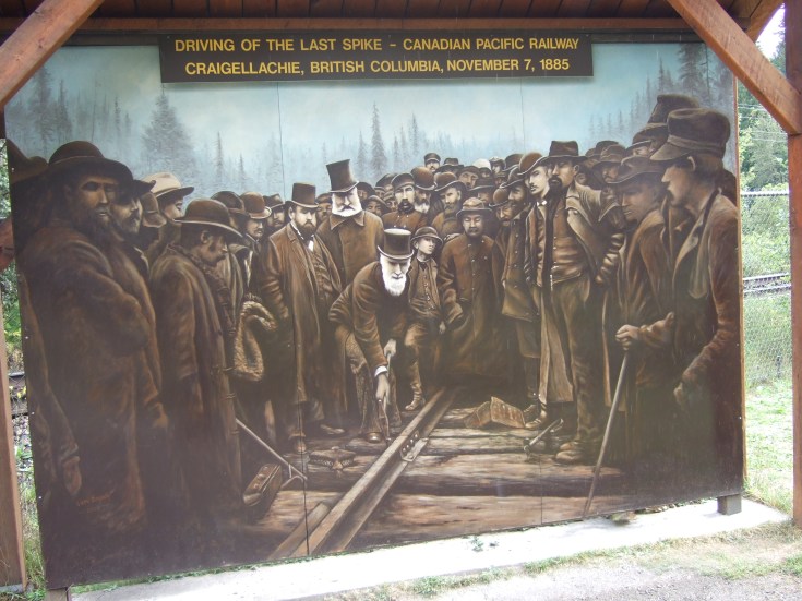 At Craigellachie...the site of the Last Spike of the Canadian Pacific Railroad