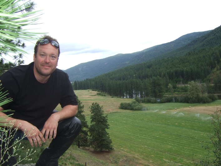 At my perennial stopping point on the Crowsnest.  I sure look tired here. 