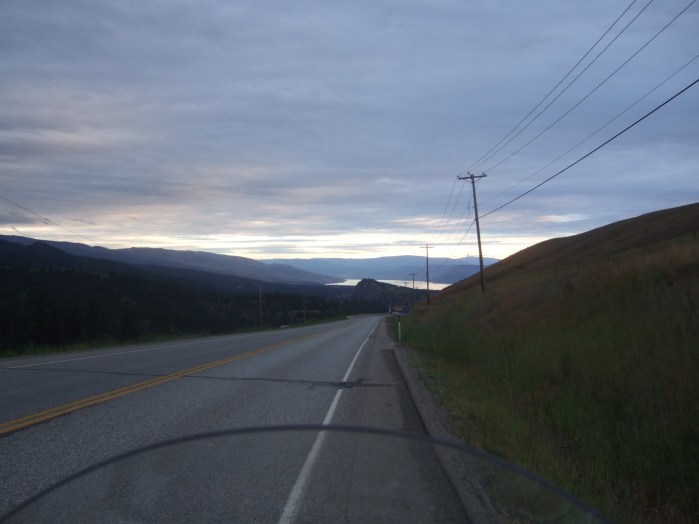 About to descend into the Okanagan Valley