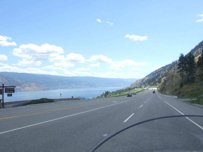 The view down Hwy 97 from Kelowna to Penticon