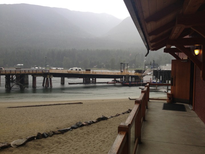 At the pub next to the ferry terminal at Balfour