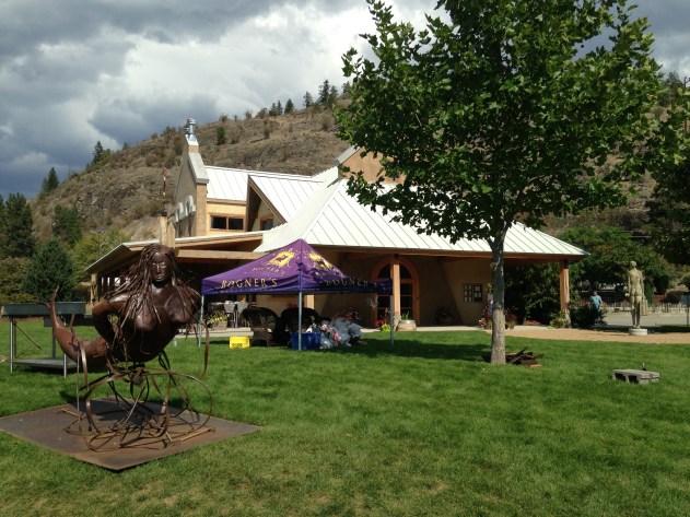 We went south after Kelowna and hit some Naramata wineries including Red Rooster (pictured), Elephant Island, Hillside, and Black Widow