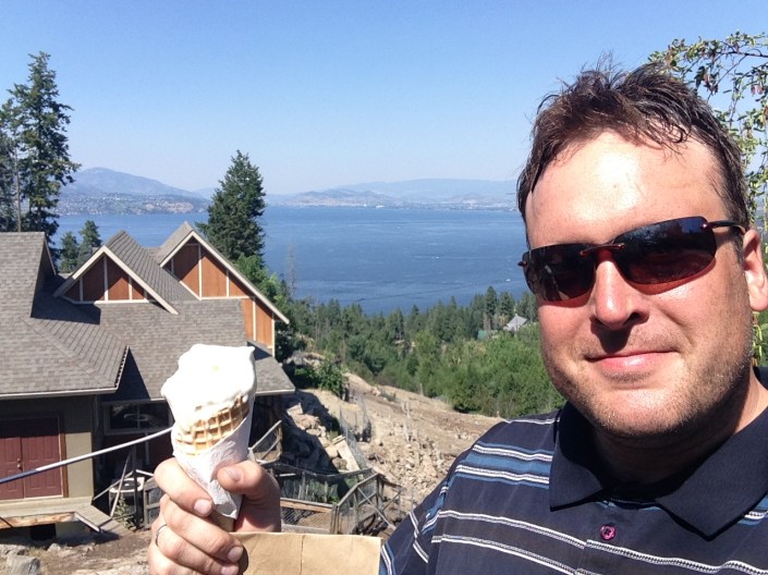 Loving the goat gelato on a super hot day