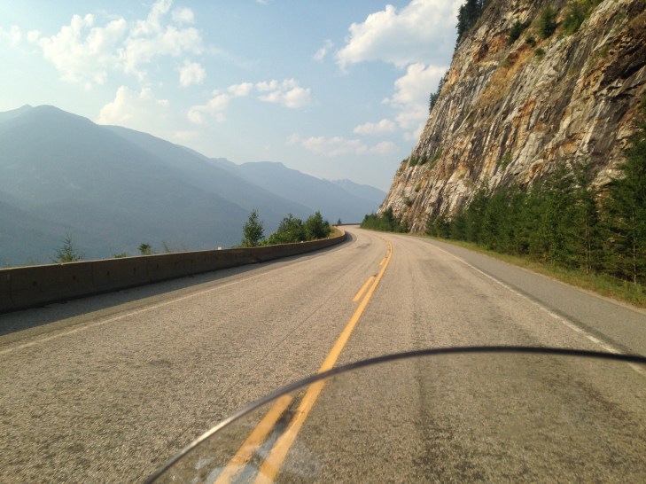 Riding high above Slocan Lake