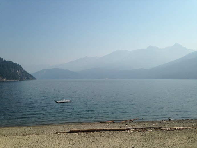 The beach in Kaslo