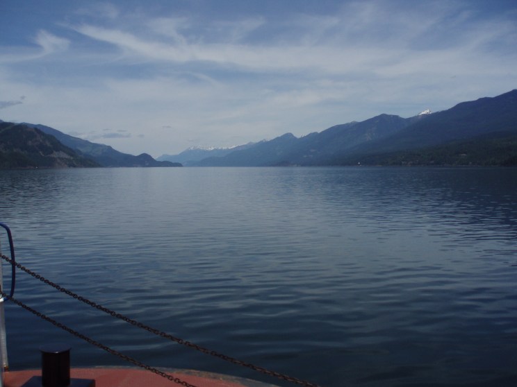 Looking north from the ferry on Kootenay Lake