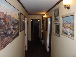 The hallway at the Ymir Hotel