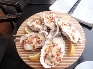 Baked oysters