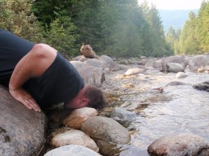 I was pretty hot that day so I had to cool off any way I could.