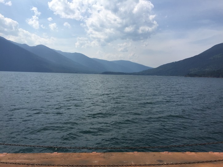 The view from the front of the ferry