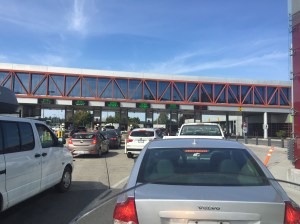 The lineup at the border